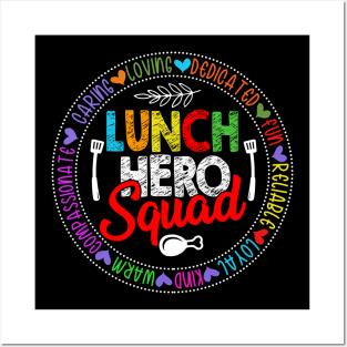 Lunch Hero Squad Funny Lunch Lady School Cafeteria Worker Posters and Art